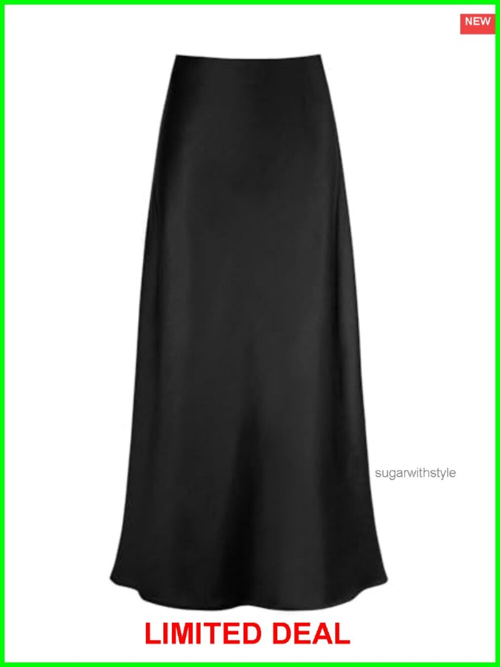 Satin High Waisted Maxi Skirt A Line Silk Long Skirt